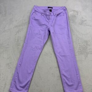 White House Black Market Pants Womens 6R Slim Ankle Purple Contour Jeans Stretch